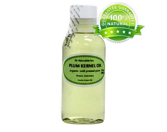 4 Oz Plum Kernel Oil 100% Pure & Organic Cold Pressed