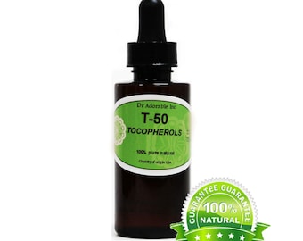 2 oz - with Glass Dropper - Tocopherols Natural T-50 Vitamin E SOLUBLE in WATER Anti Aging