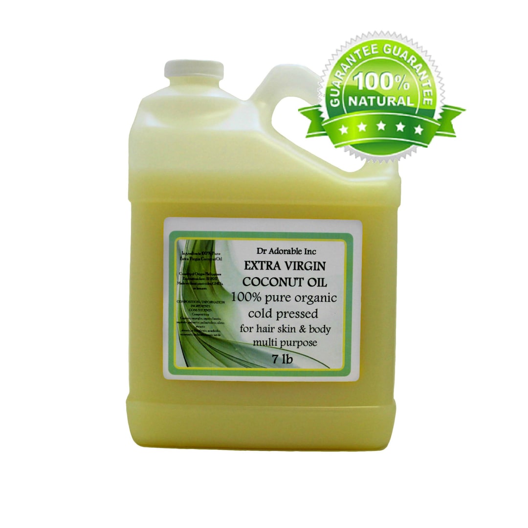 7 Lb Extra Virgin Unrefined 100% Pure Coconut Oil Organic Gallon