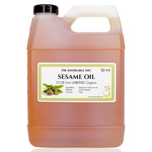 32 oz - Sesame Seed Oil UNREFINED - Pure & Organic Cold Pressed