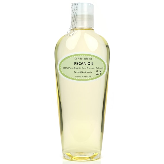 8 oz - Pure Pecan Oil - Organic Cold Pressed Pure Fresh Natural