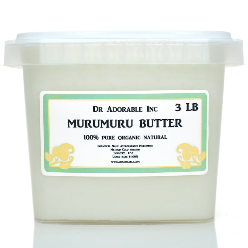 Butru Butter 3 Lb - Murumuru Butter - 100% Pure Natural Organic for Skin & Hair - Etsy