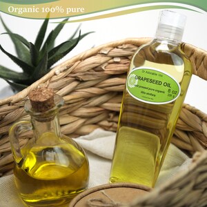 8 oz Pure Grapeseed Oil Organic Cold Pressed image 2