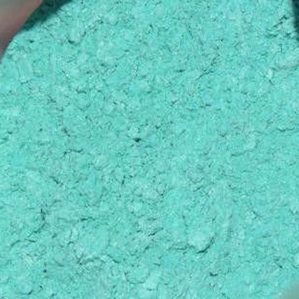 1 oz Pigment mica vert doux et aqua idéal pour les savons cosmétiques Lotions bombes de bain Gels douche Sels de bain et bien d'autres