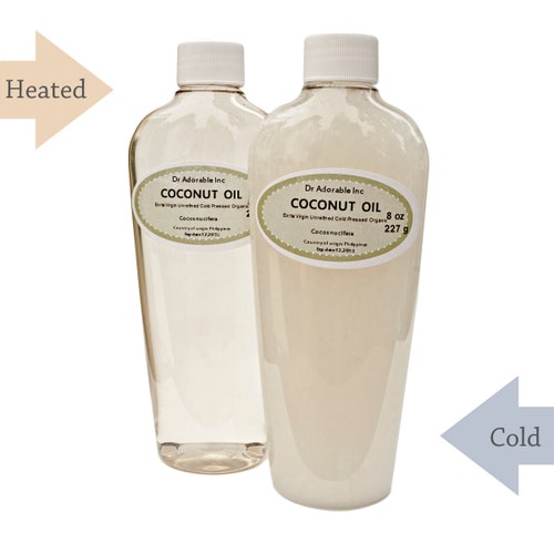 8 OZ Extra Virgin Unrefined 100 Pure Coconut Oil Organic Etsy