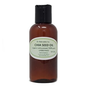 4 Oz Chia Seed Oil UNREFINED Organic Pure Cold Pressed Fresh Skin Hair Nails Care