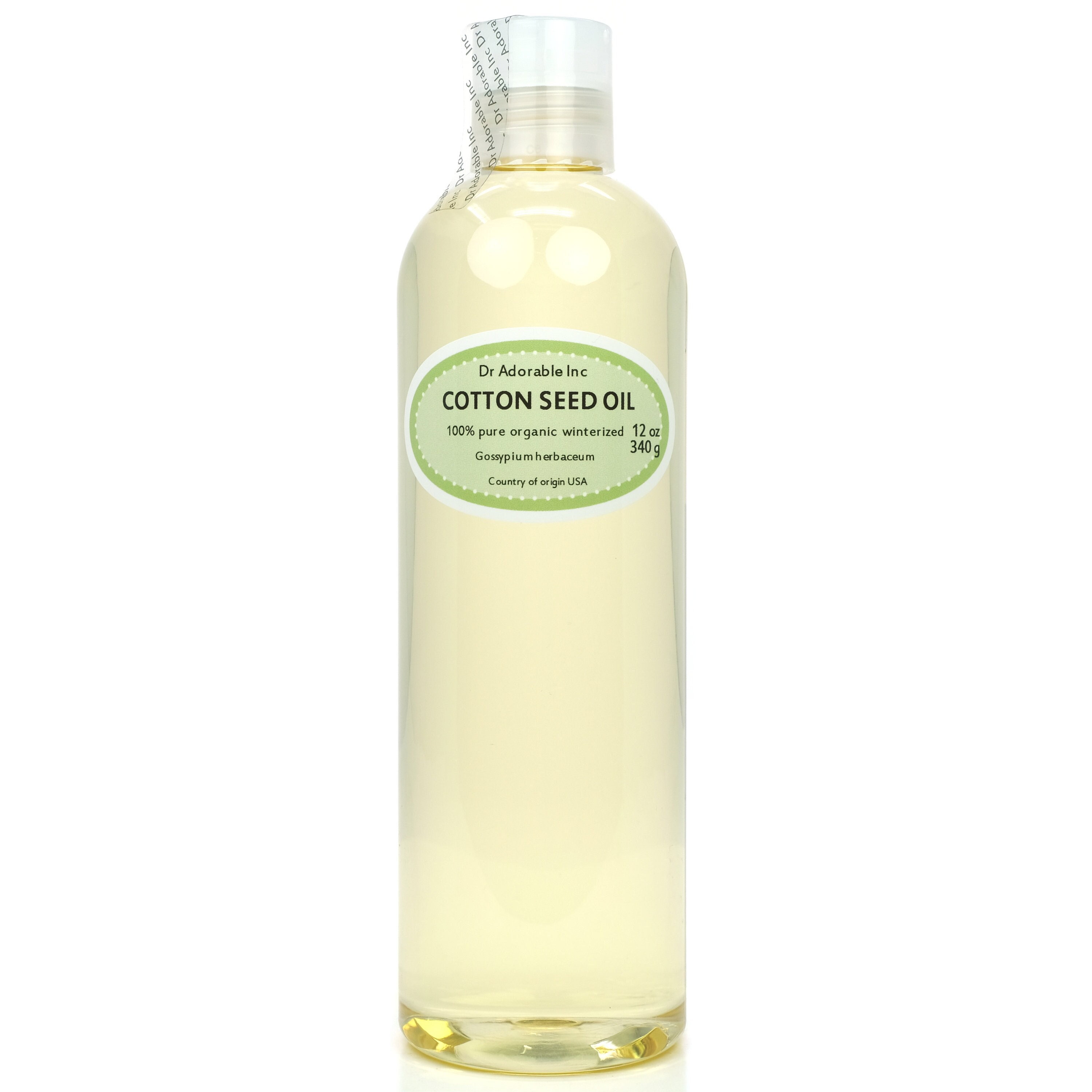 12 oz - Cottonseed Oil - Winterized Organic Cold Pressed Fresh Natural