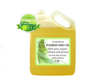 7 lb - Pure Pumpkin Seed Oil - Organic Cold Pressed REFINED