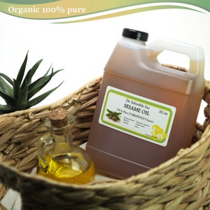 32 oz Sesame Seed Oil UNREFINED Pure & Organic Cold Pressed image 2