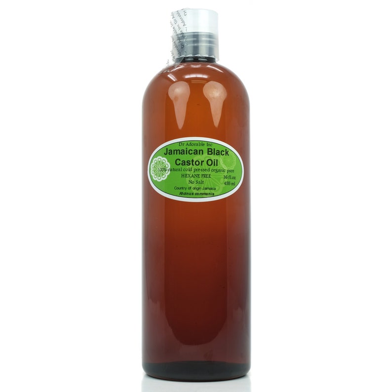 16 oz Aceite de ricino negro jamaicano puro Súper potente fortalece el crecimiento y restaura el cuidado del cabello orgánico imagen 1