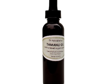 Aceite de Tamanu 100% puro y orgánico prensado en frío 2.2 oz con gotero de vidrio