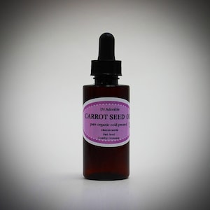2 oz with dropper Carrot Seed 100% Pure & Organic Cold Pressed Unrefined