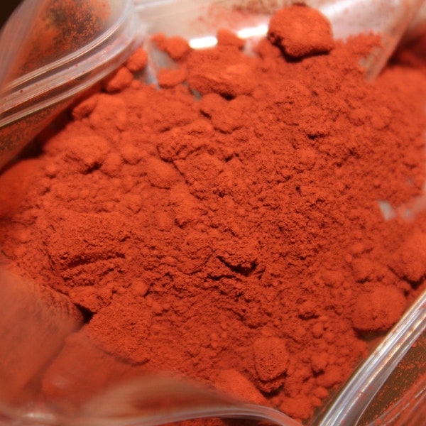Pigment de mica d'oxyde rouge de 1 oz, idéal pour les savons cosmétiques, les bombes de bain, les lotions, les gels douche, les sels de bain et bien d'autres.