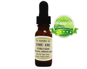 0.6 oz - Emu CLEAR Oil - 100% Pure Organic Fresh From Australia