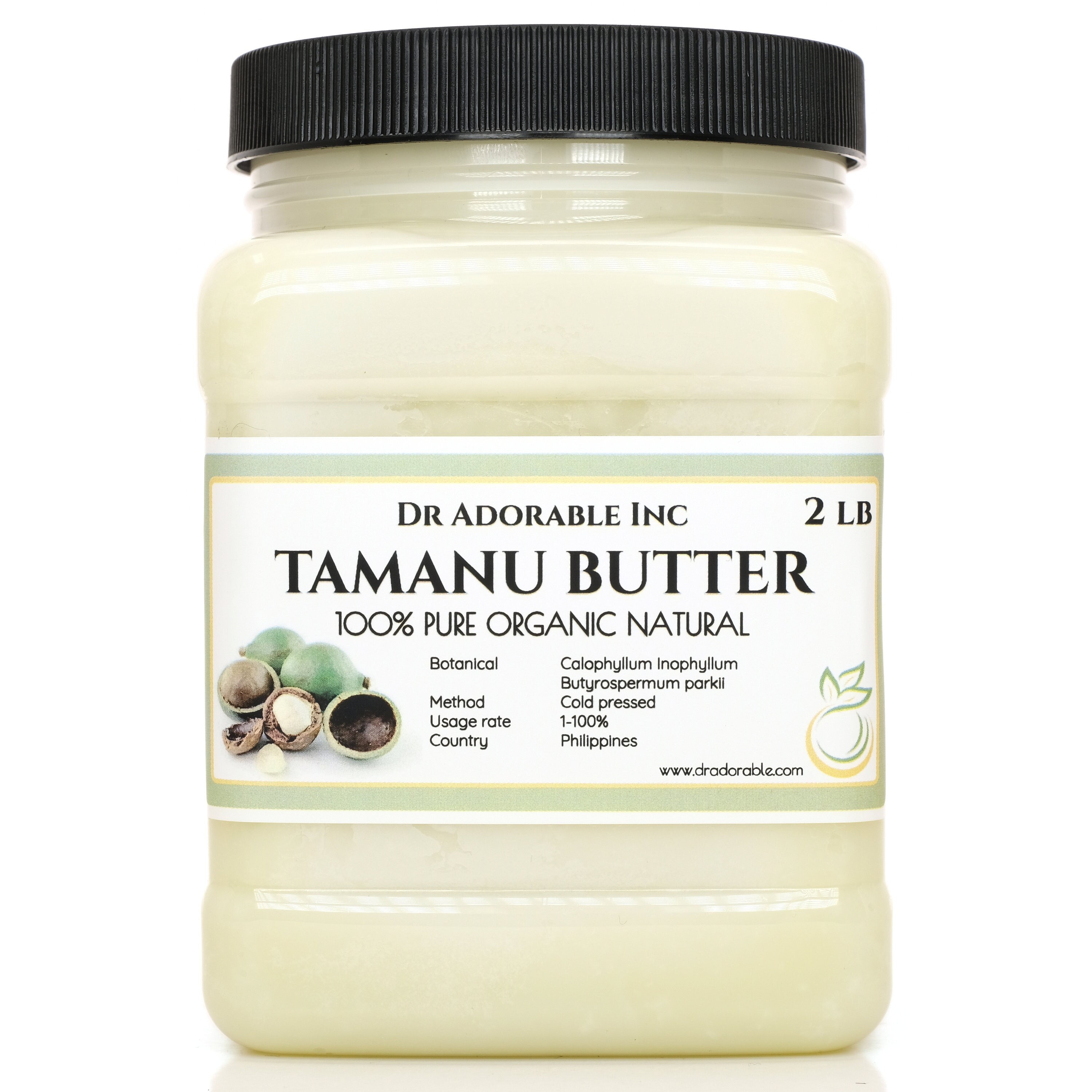 2 lb - Premium Tamanu Butter Organic 100% Pure Raw Fresh Natural Skin Care Body Nails