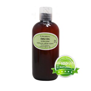 8 oz - Emu CLEAR Oil - 100% Pure Fresh From Australia Natural Organic