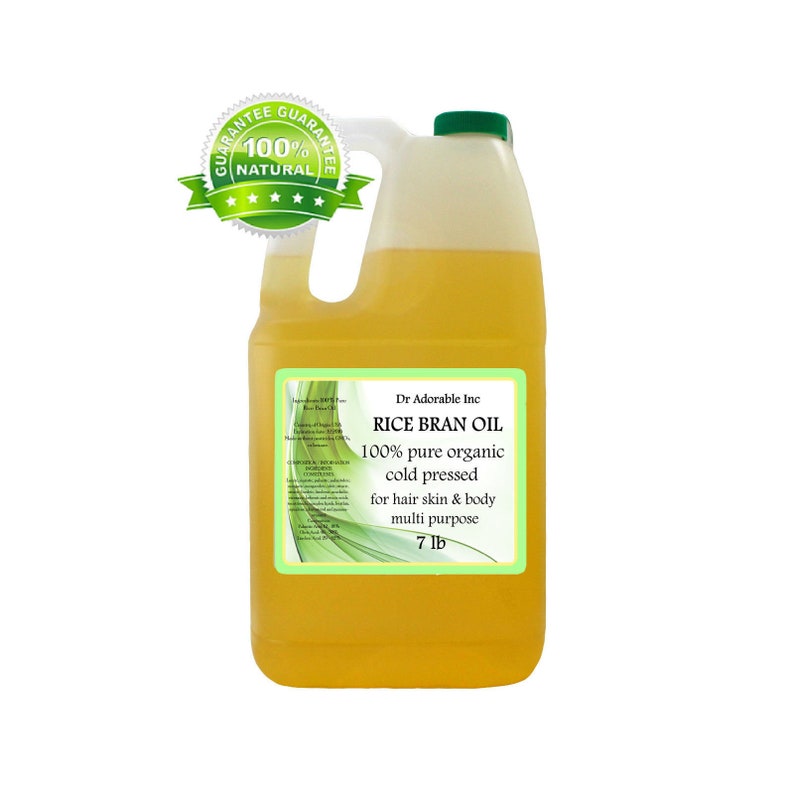 7 Lb Pure Premium Rice Bran Oil Organic Cold Pressed Etsy