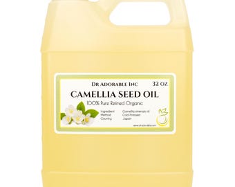 32 oz - Camellia Seed Oil - Pure Organic Cold Pressed Tea Tree seed oil