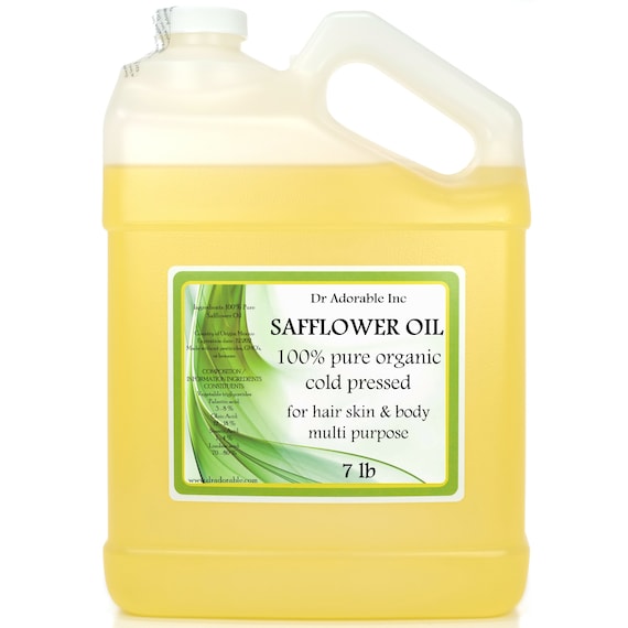 7 Lb Safflower Oil 100% Pure Organic Cold Pressed 