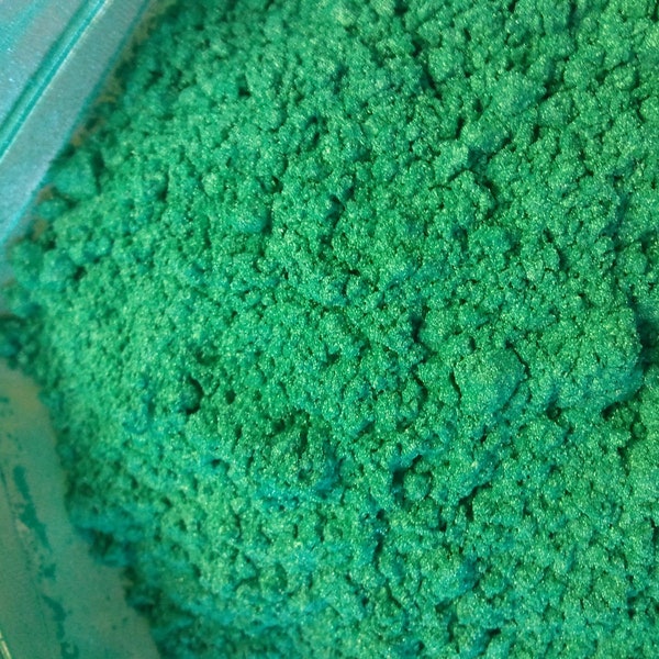 1 oz de pigment de mica pop vert pomme idéal pour les savons, les bombes de bain, les lotions, les gels douche, les sels de bain et bien d'autres encore