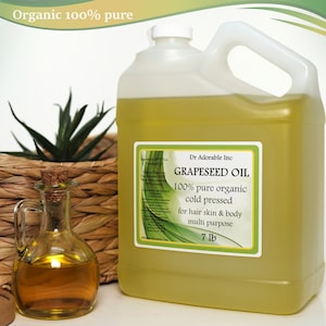 7 lb Pure Grapeseed Oil Organic Cold Pressed Natural image 2