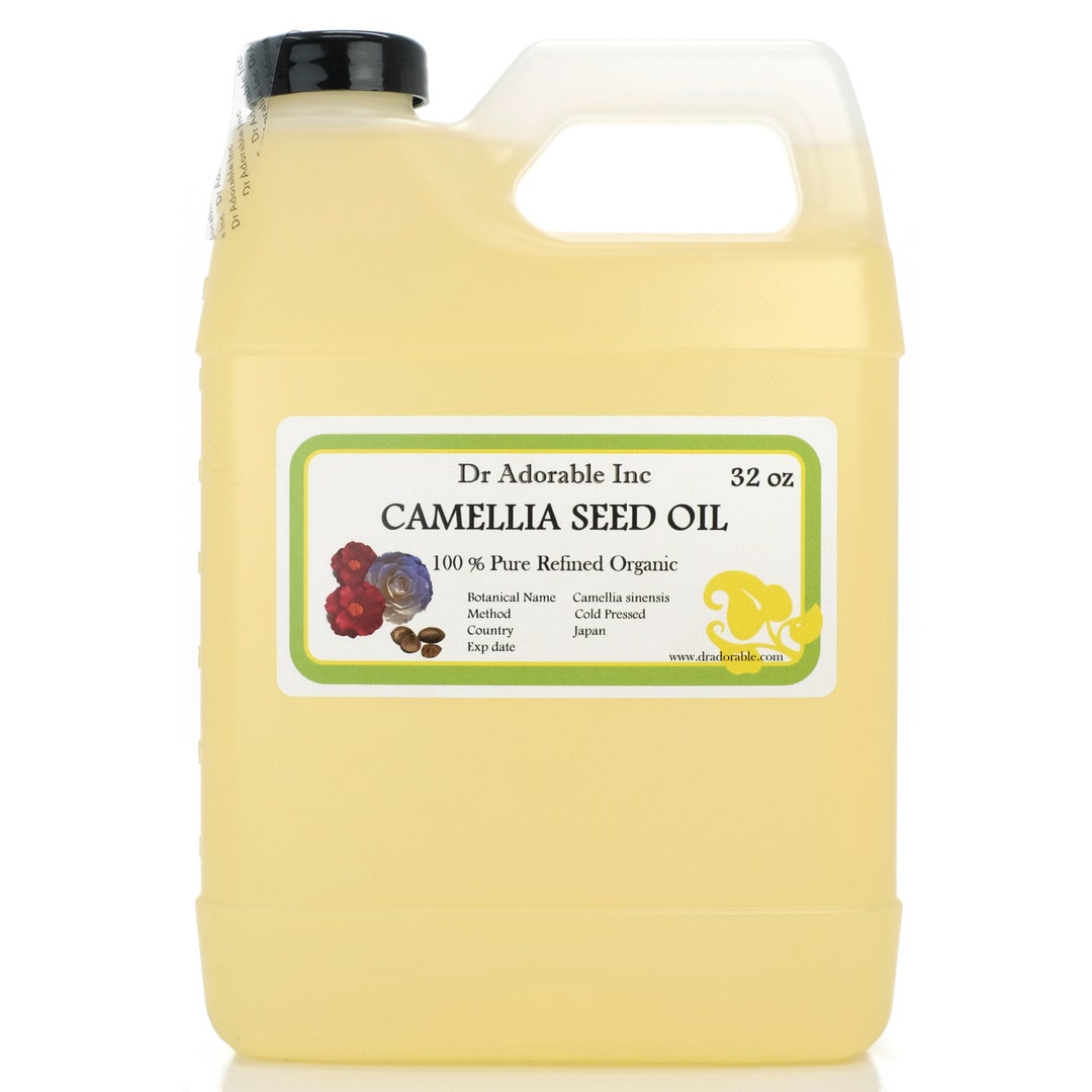 32 oz - Camellia Seed Oil - Pure Organic Cold Pressed Tea Tree seed oil