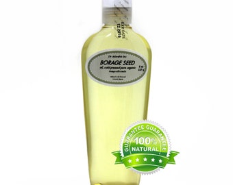 8 oz Borage Oil Pure Organic Cold Pressed