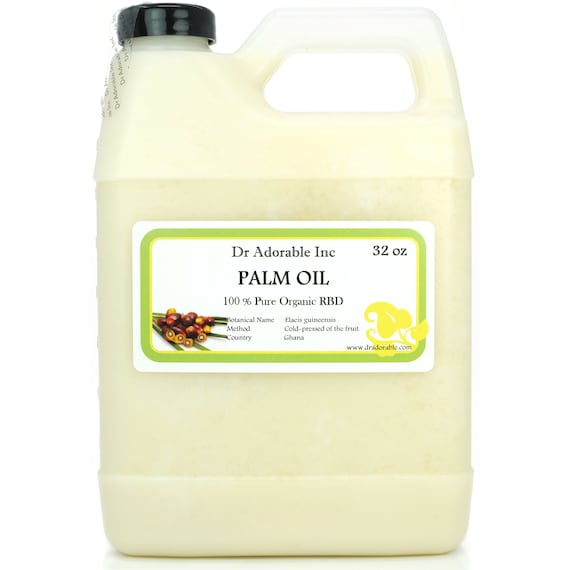 32 oz - Premium Palm Oil - 76 Degree Organic Natural Hair Care Hair Treatment Cold Pressed