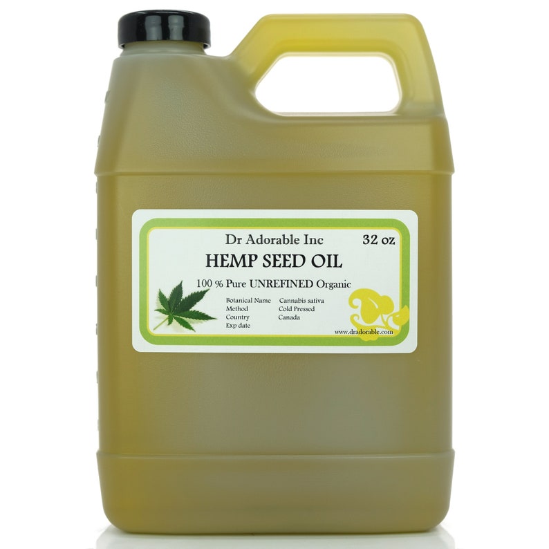 32 oz Hemp Seed Oil UNREFINED 100% Pure Organic Cold Pressed image 1