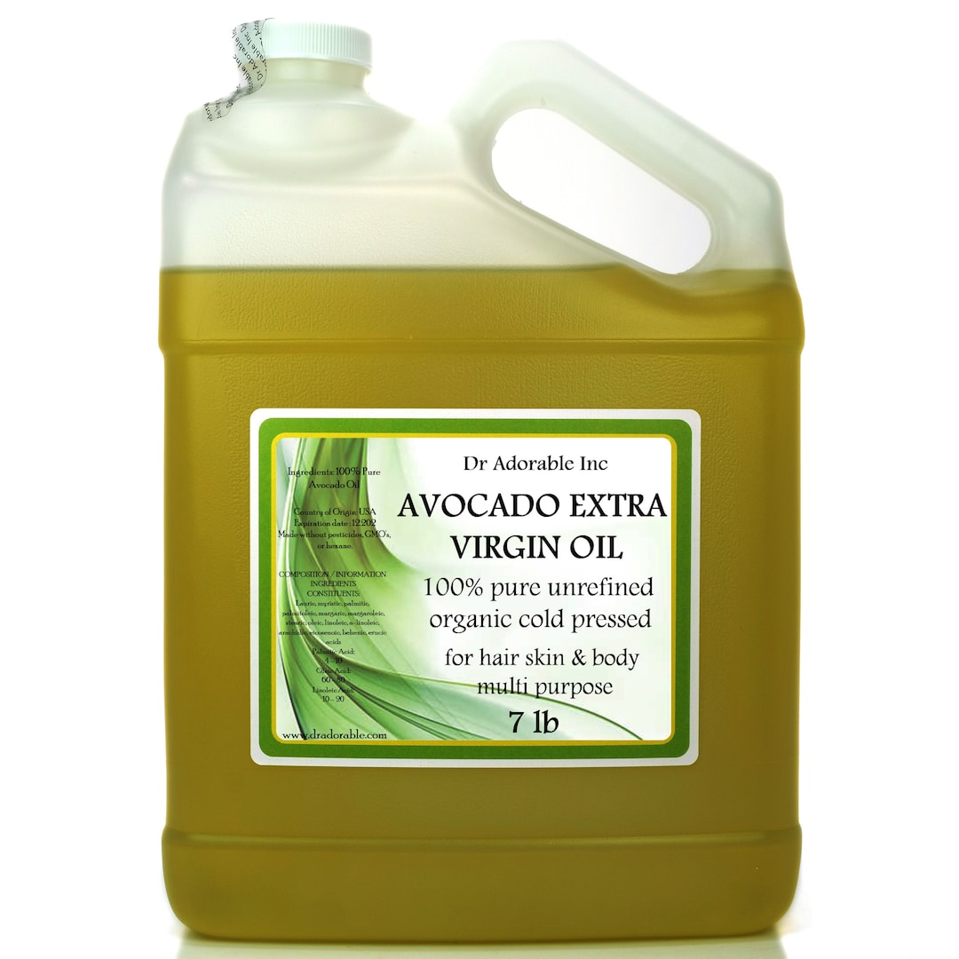 7 Lb Avocado Oil UNREFINED Extra Virgin Cold Pressed Natural Organic Etsy
