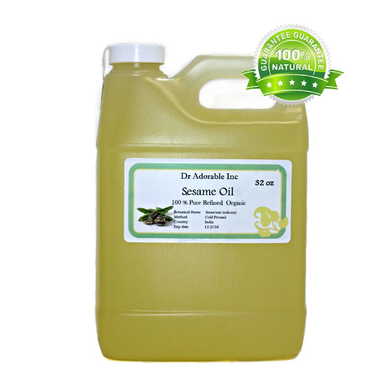 32 Oz Sesame Seed Oil Refined Pure & Organic Cold Pressed Etsy