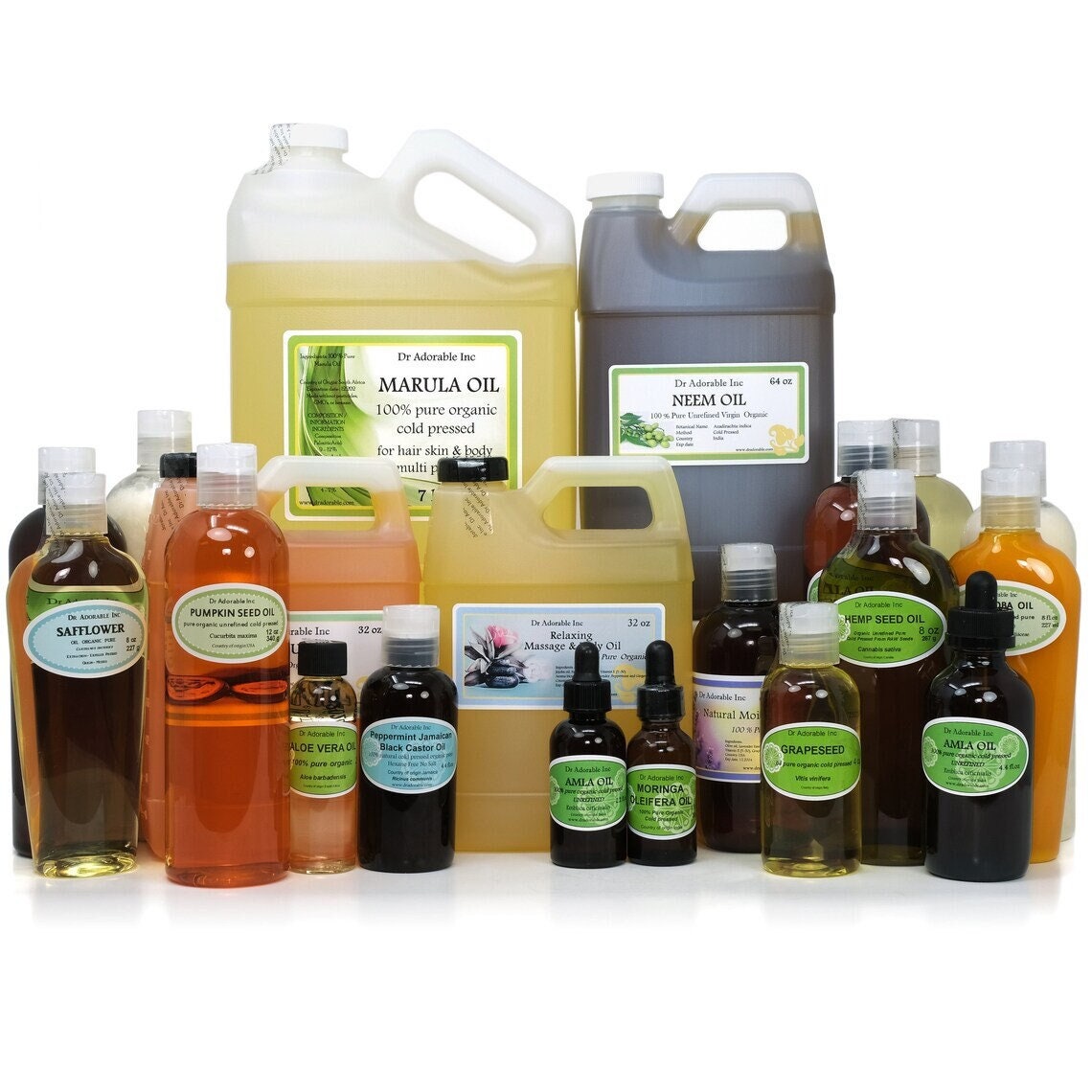 8 oz - Organic Anti Cellulite Body Massage Oil - with a Firming Essential and Carrier Oils Blend by Dr. Adorable