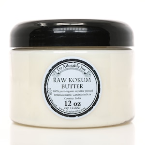12 oz - Pure Organic Kokum Butter - Fresh Cold Pressed
