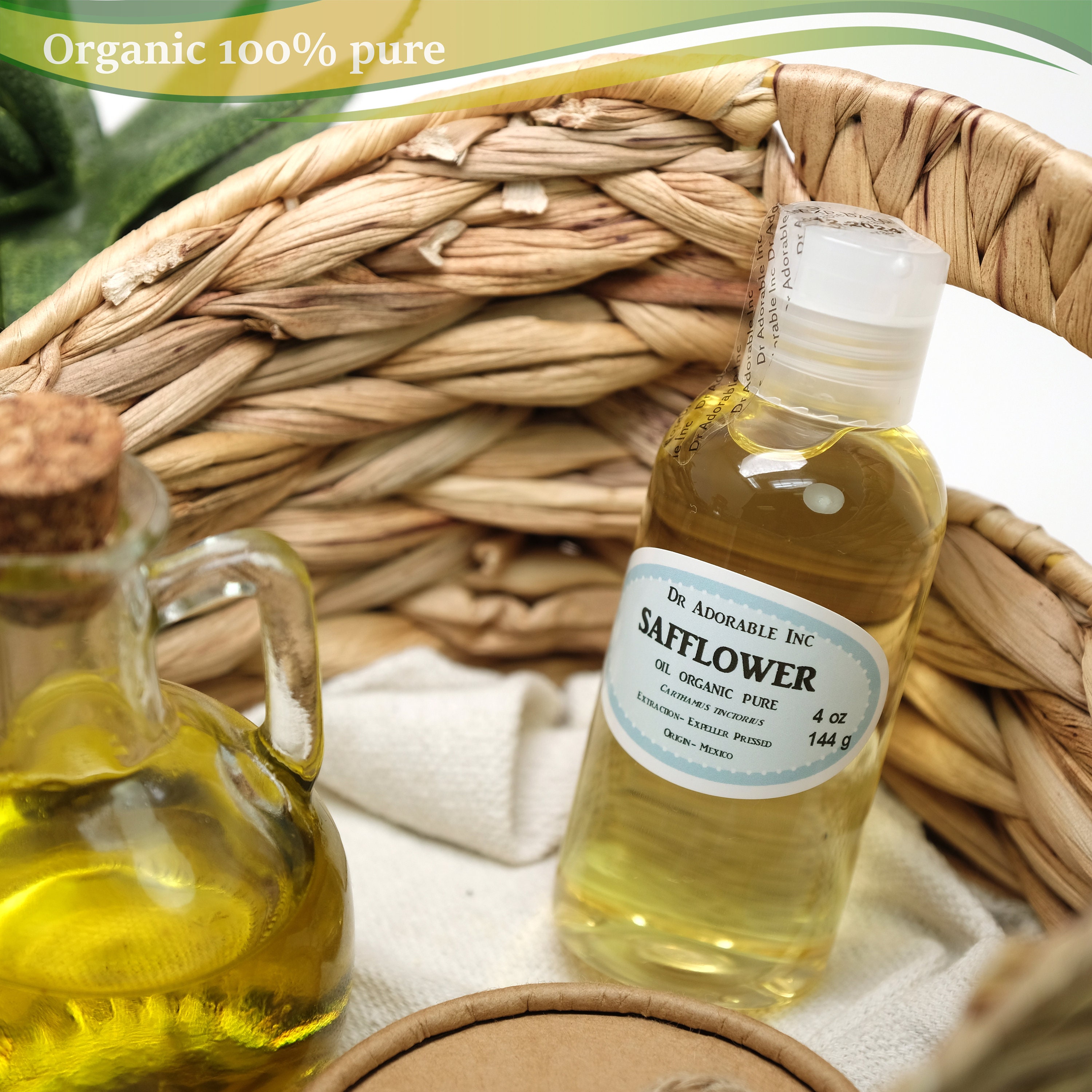32 Oz Safflower Oil 100% Pure Organic Cold Pressed 