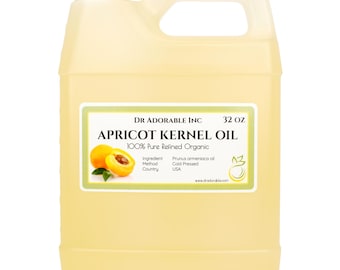 32 oz - Aceite de semilla de albaricoque - 100% puro orgánico prensado en frío