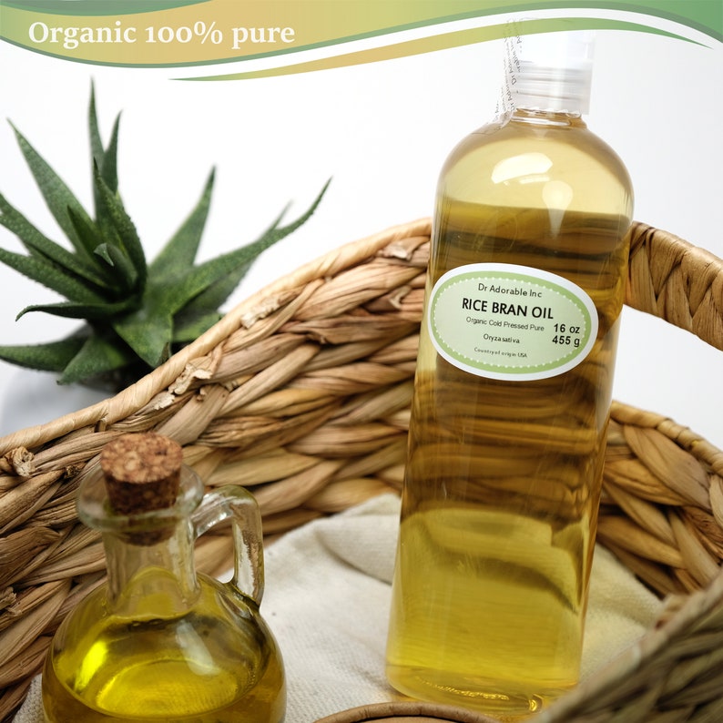 16 oz Pure Rice Bran oil Organic Cold Pressed image 2