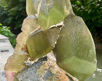 Interconnected Green Calcite with Flourite  From Baluchistan Pakistan 7.1 kg & 320x240x120 mm