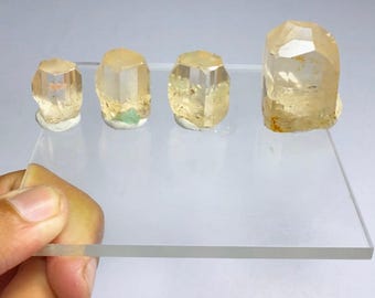 Natural Topaz Crystals with Flourite & Triplite: Skardu Pakistan, 94g (4 pcs)