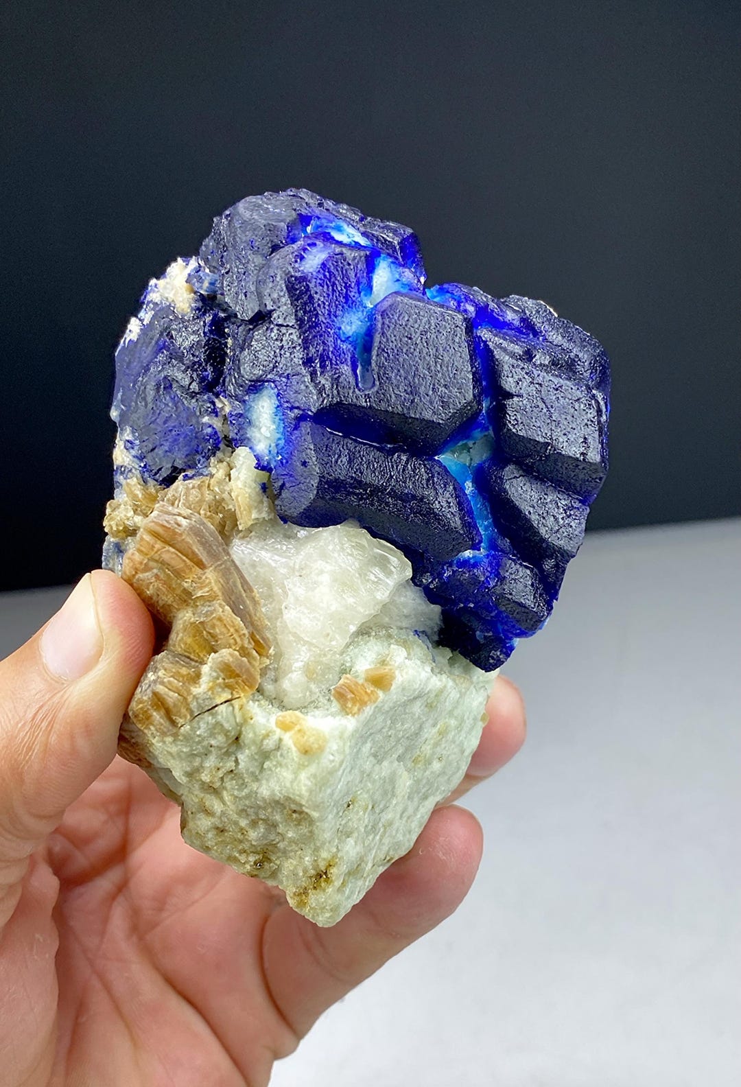 Lazurite With Some Fluorescent Spots From Afghanistan. 564 Grams ...