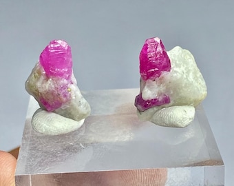 Ruby Crystals on Marble Matrix - Afghanistan, 26 Carats