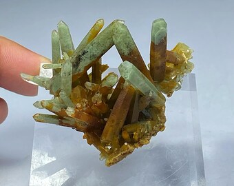 Chlorite quartz cluster with iron oxide coating from zhob baluchistan pakistan 33 g  64x56x36mm