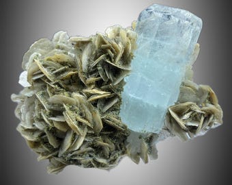 Aquamarine Crystal on Muscovite Matrix - Skardu Pakistan