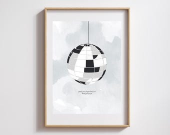 Mirrorball Aesthetic Digital Print - Taylor Inspired Wall Art - Vintage Minimalist Printable - Instant Download - Trendy Vibes - Folklore
