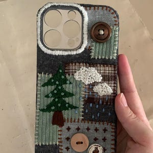 Kit brodé fait main pour coque de portable