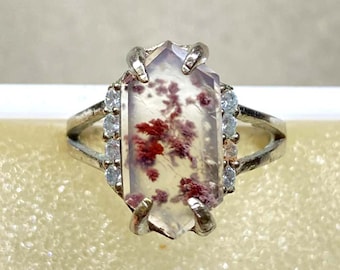 Crystal Agate Statement Ring, Unique Stone Handmade Boho Jewelry, Luxury Christmas Gifts For Her