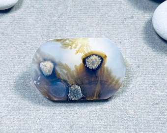 Rare Scenic Dendritic Agate, Unique Flower & Tree Pattern Stone, Designer Gemstone Jewelry Supply