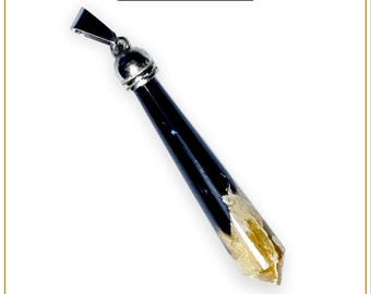 Natural Palmroot Pendulum Pendant, Jasper Gemstone Necklace, Genuine Palmroot Pendulum Pendant, Gemstone Necklase, Gift Necklase Men