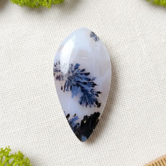 Scenic Agate Cabochon; Natural Dendritic Agate Patterns Flat making Gemstone