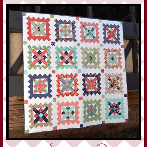 Stamp Collecting - PDF Quilt Pattern with 5 size options