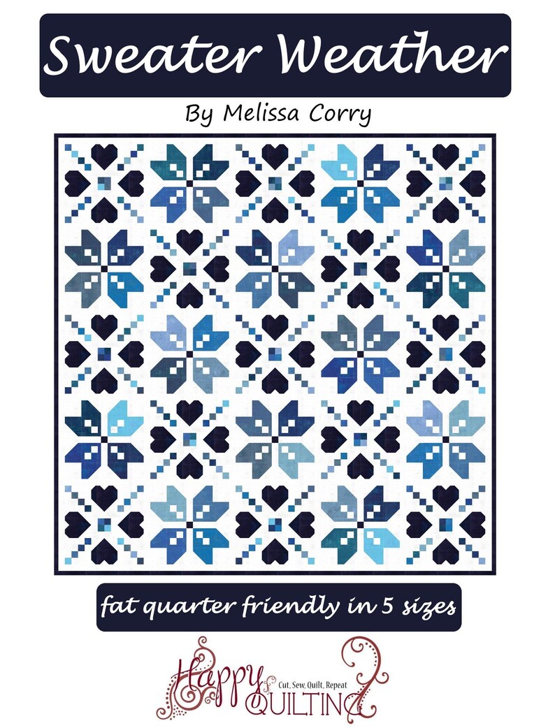 Sweater Weather - PDF Quilt Pattern - Fat Quarter Friendly in 5 Size ...